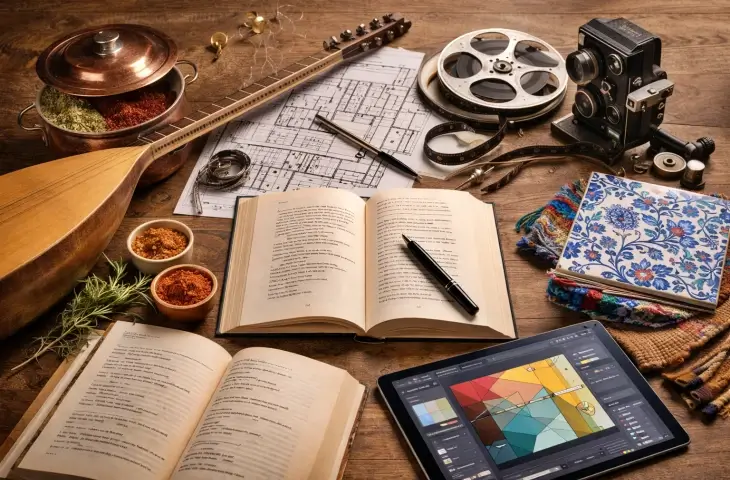 UNESCO Yaratıcı Şehirler Ağı temalarını temsil eden kültürel üretim objeleri